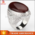 Most popular dark red men gem ring boojew latest jewelry indonesian sterling silver jewelry wholesale